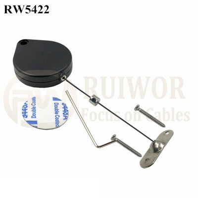 RW5422 Heart-Shaped Security Pull Box Plus 10x31MM Two Screw Perforated Oval Metal Plate Connector Installed By Screw