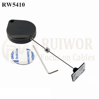 RW5410 Heart-Shaped Security Pull Box Plus 25X15mm Rectangular Adhesive ABS Plate