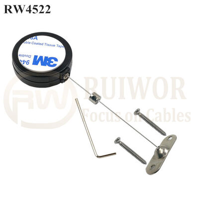 RW4522 Round Display Pull Box Plus 10x31MM Two Screw Perforated Oval Metal Plate Connector Installed By Screw