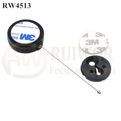 RW4513 Round Display Pull Box Plus Dia 30MMx5.5MM Circular Adhesive ABS Block