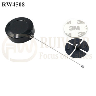 RW4508 Round Display Pull Box Plus Dia 38mm Circular Sticky Flexible ABS Plate