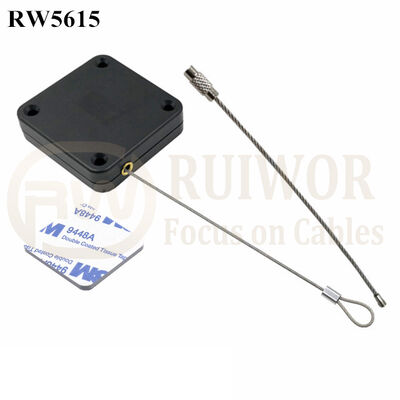 RW5615 Square Heavy Duty Retractable Cable Plus Wire Rope Ring Catch