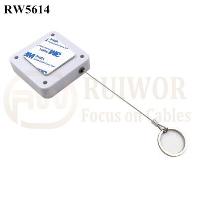 RW5614 Square Heavy Duty Retractable Cable Plus With Demountable Key Ring