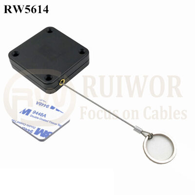 RW5614 Square Heavy Duty Retractable Cable Plus With Demountable Key Ring