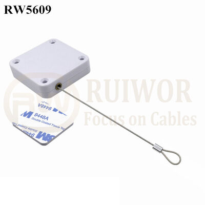 RW5609 Square Heavy Duty Retractable Cable Plus Size Customizable Fixed Loop End