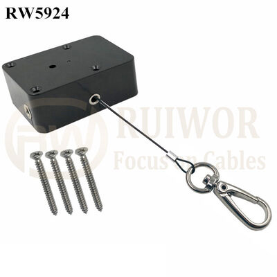 RW5924 Cuboid Heavy Duty Retractable Tether Stop Function Optional Plus Key Hook