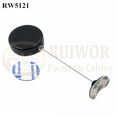 RW5121 Ronde Mini Anti Lost Recoiler Plus 33x19MM Ovale collant et souple pointe de caoutchouc